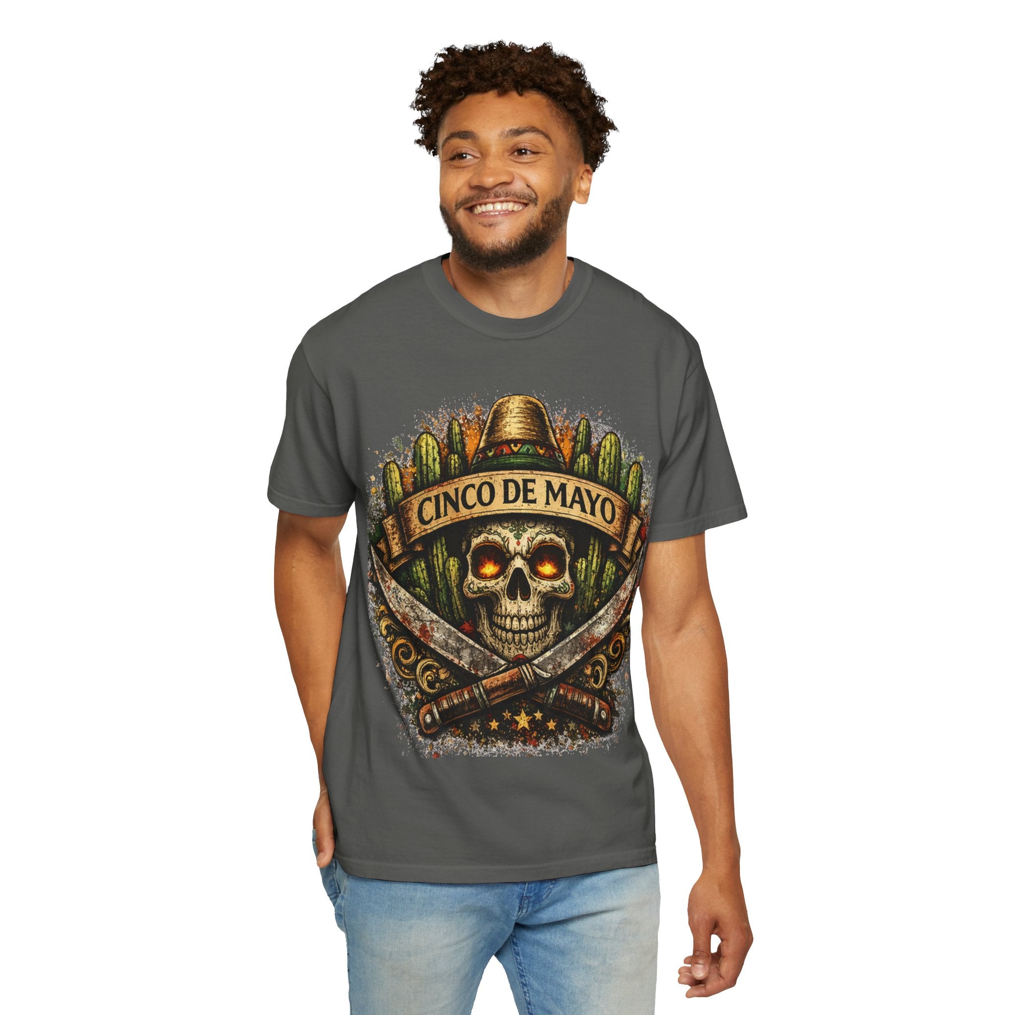 Cinco de Mayo Skull T-Shirt — Mexican Fiesta Graphic Tee