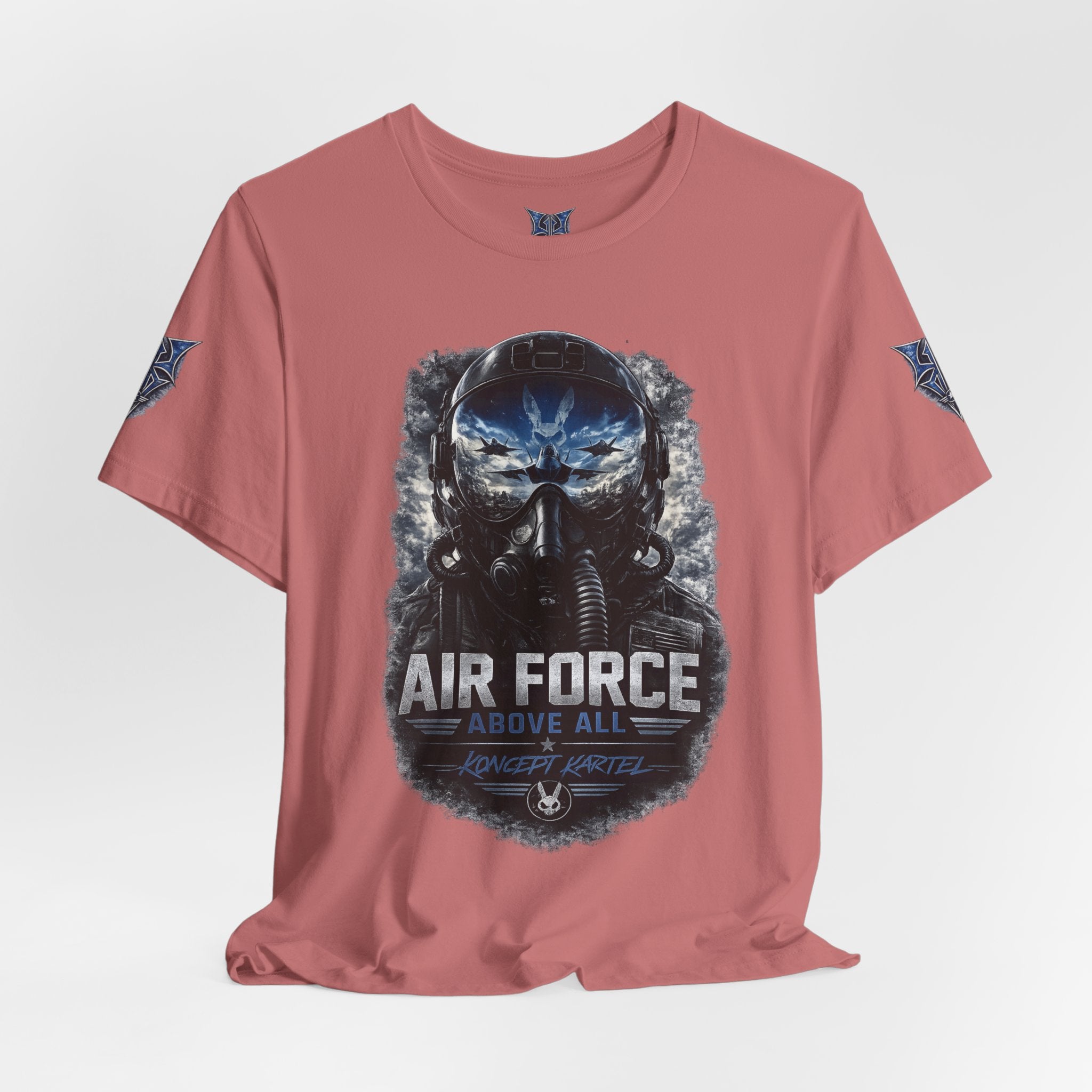 Air Force Pilot Mask Tee — "Air Force Above All" Military Aviation T-Shirt