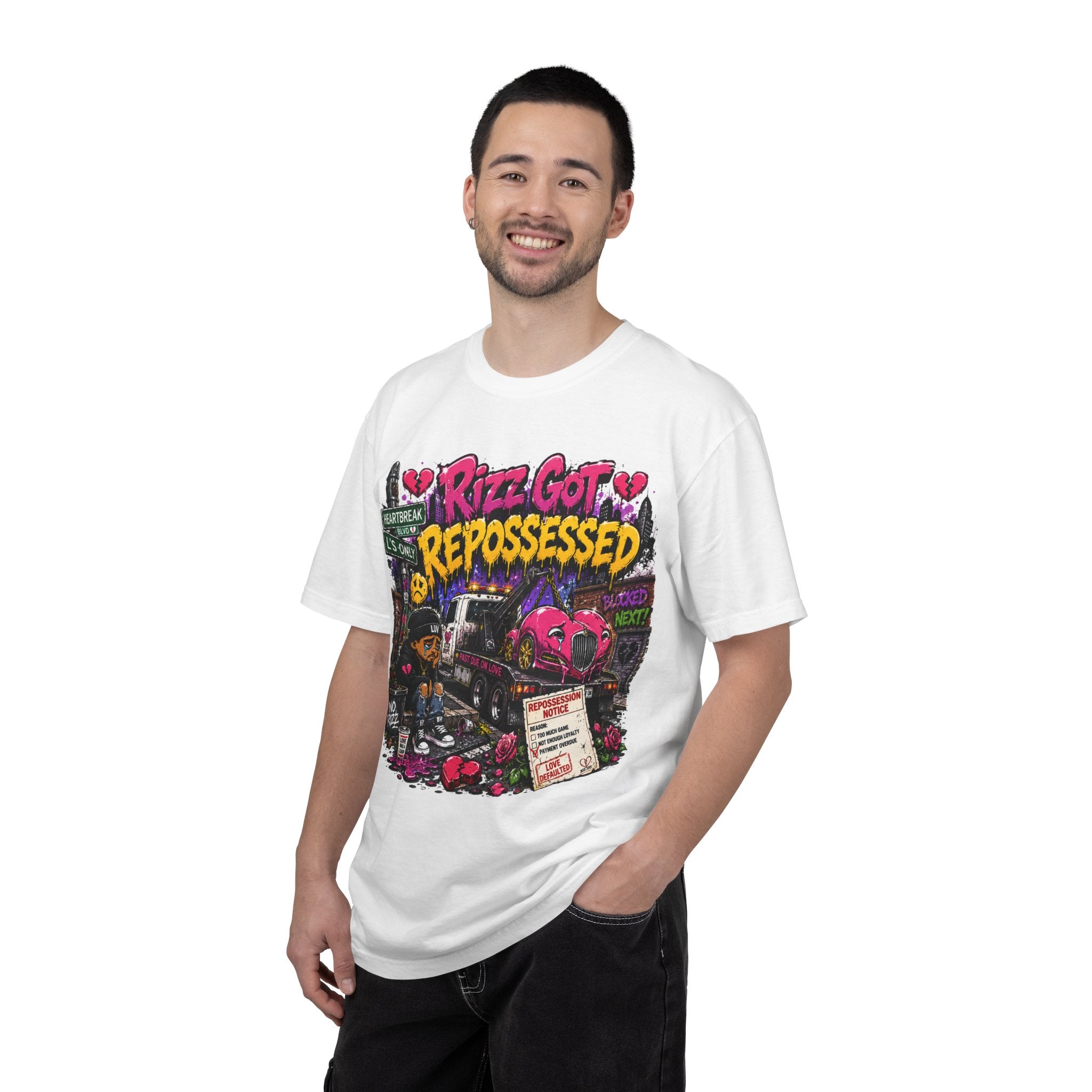 Repossession Comic Art T-Shirt — “Rizz Got Repossessed” Graphic Tee