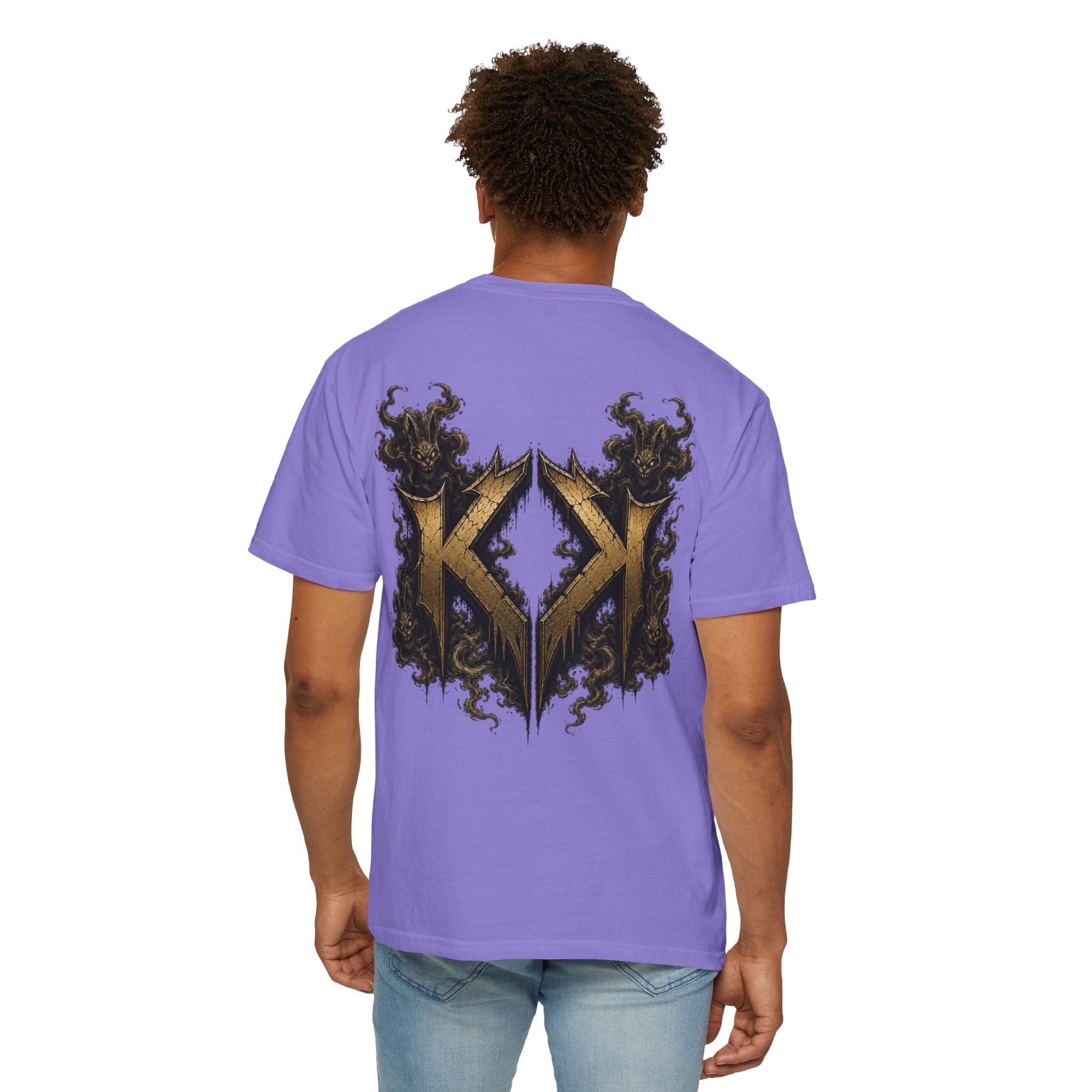 Bass Ackwards Graphic T‑Shirt — Heavy Metal Band Skull Design