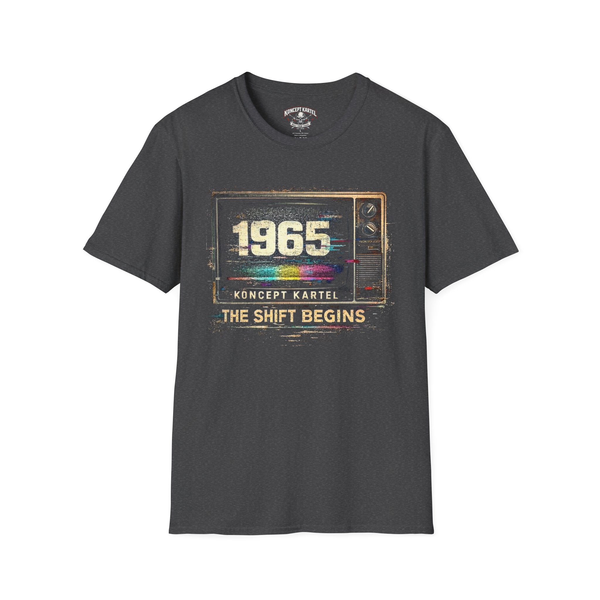 1968 Retro TV T-Shirt – Vintage Color Test Pattern Tee