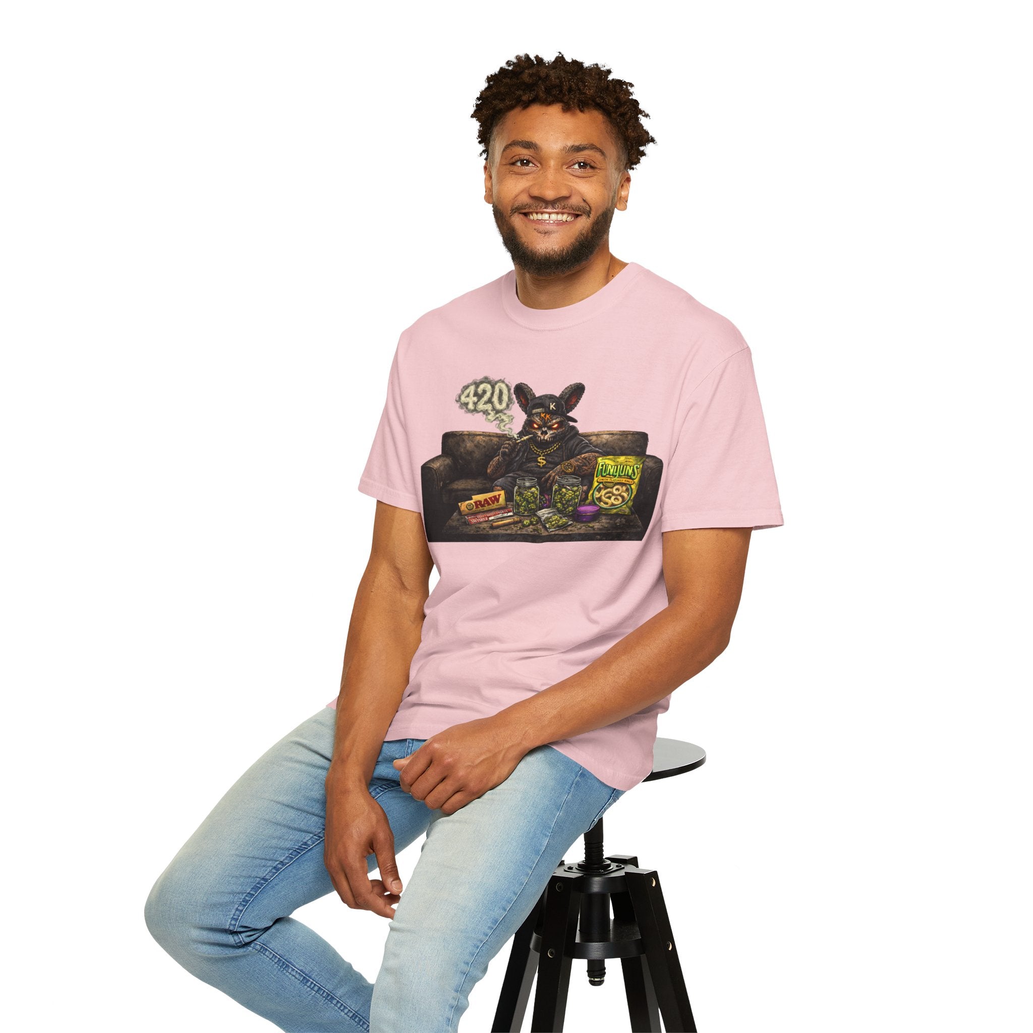 420 Couch Bunny T-Shirt — Stoner Bunny Graphic Tee
