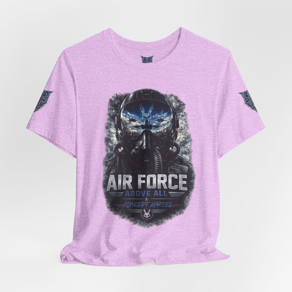 Air Force Pilot Mask Tee — "Air Force Above All" Military Aviation T-Shirt
