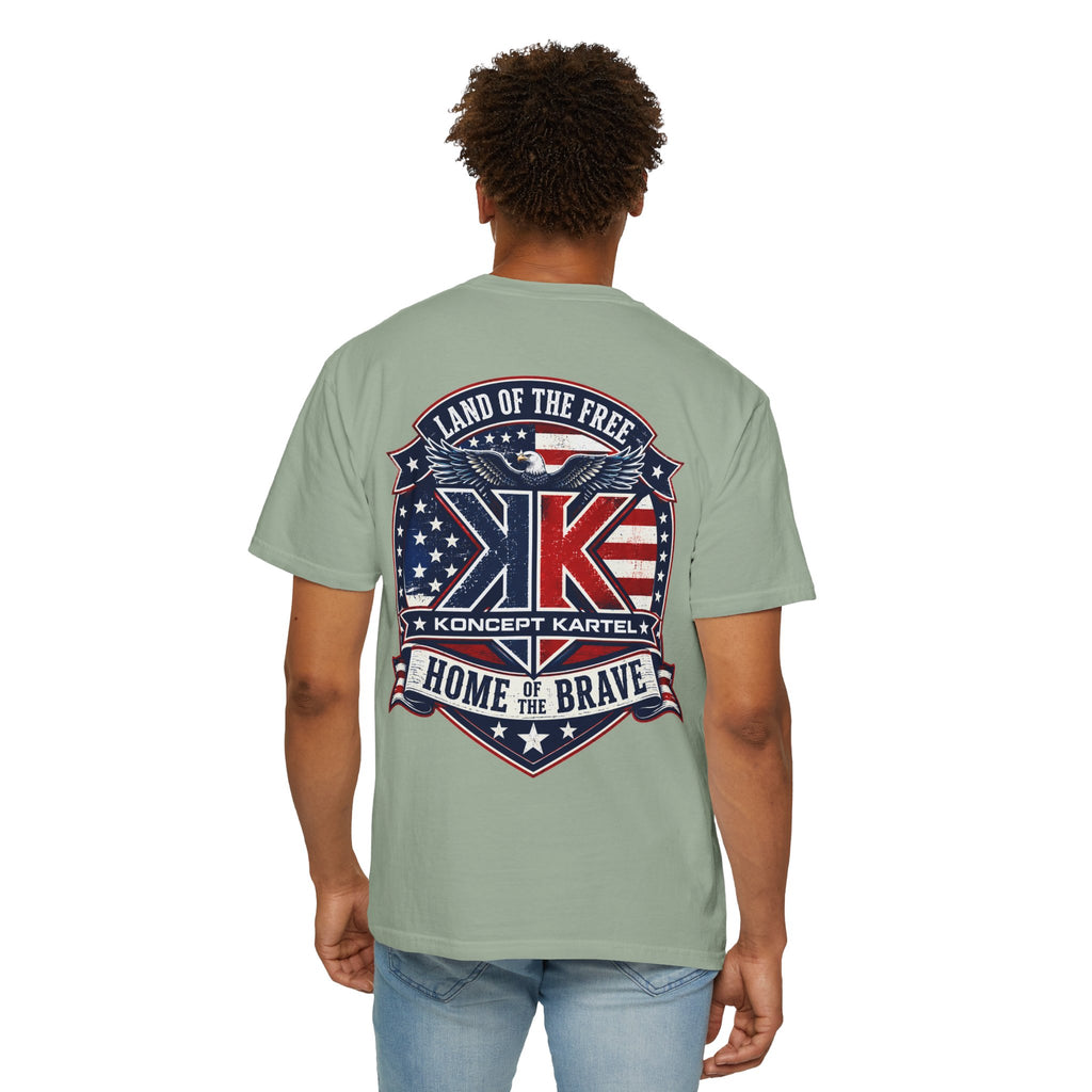 Patriotic Eagle T-Shirt — "Land of the Free, Home of the Brave"