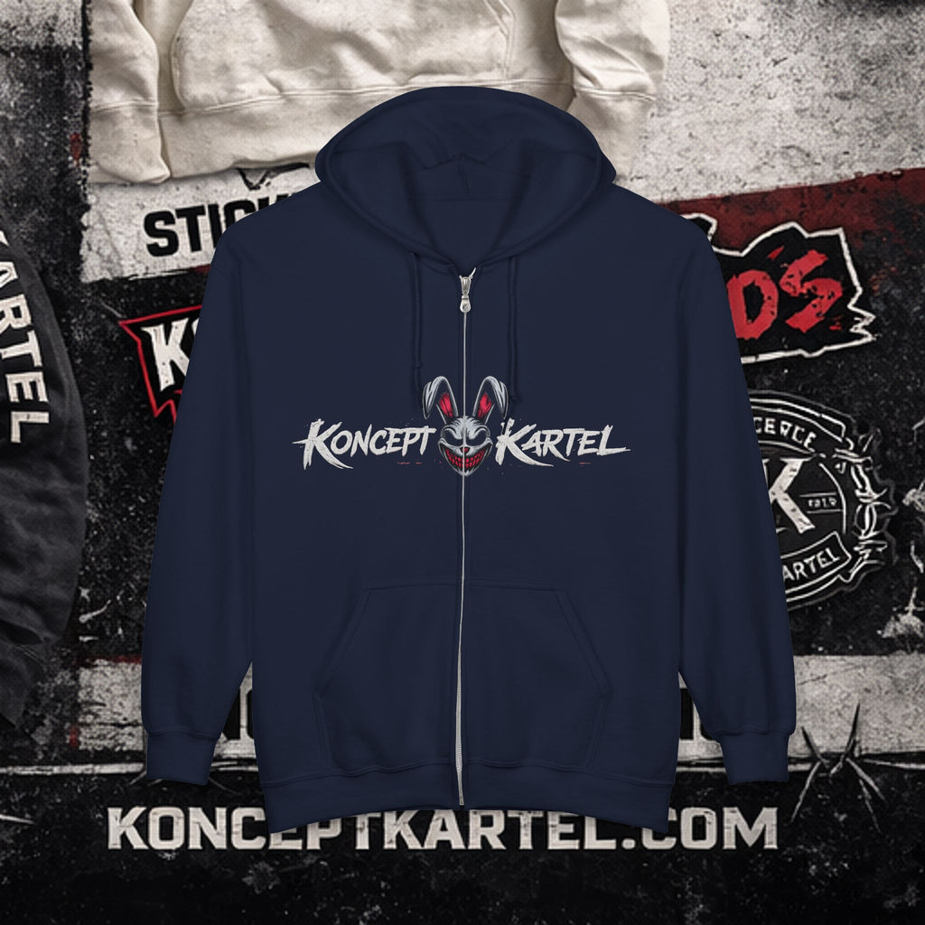 Zip Hoodie — Koncept Kartel 'Dirty Hands Clean Money' Graphic Zip-Up